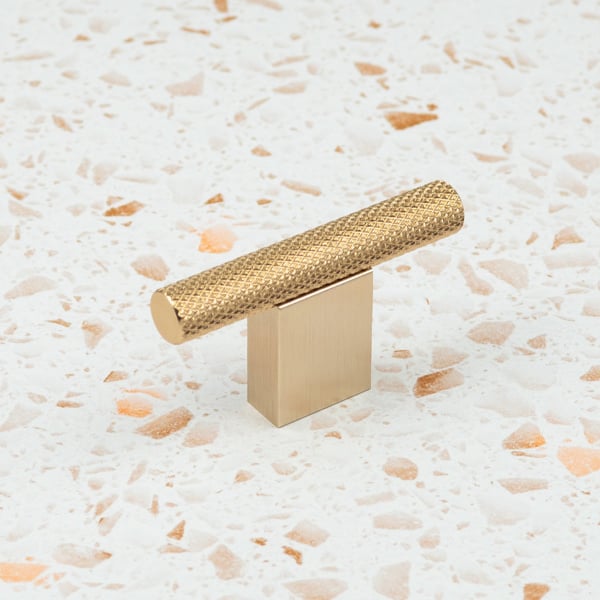 Handle & Home Knurled Brass Boss Handles