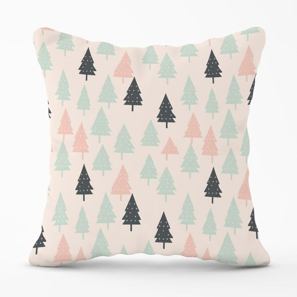 Warren Reed Christmas Tree Silhouette Pattern Cushions