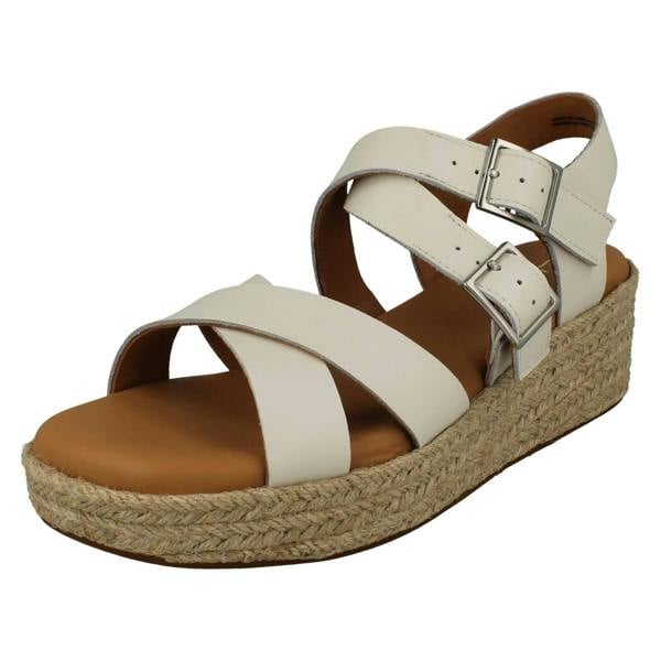 Clarks Ladies Clarks Adjustable Strappy Platform Heeled Sandals Kimmei Buckle