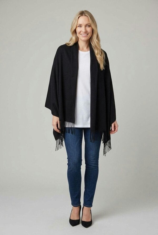 Izabel London Soft Texture Tassel Fringed Scarf