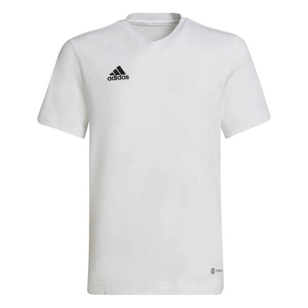 Adidas Childrens/Kids Entrada 22 V Neck T-Shirt - White - 
