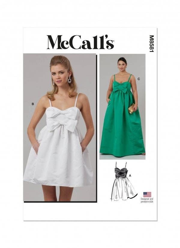 McCalls 8581 Paper Sewing Pattern – Women's Dress, Intermediate
