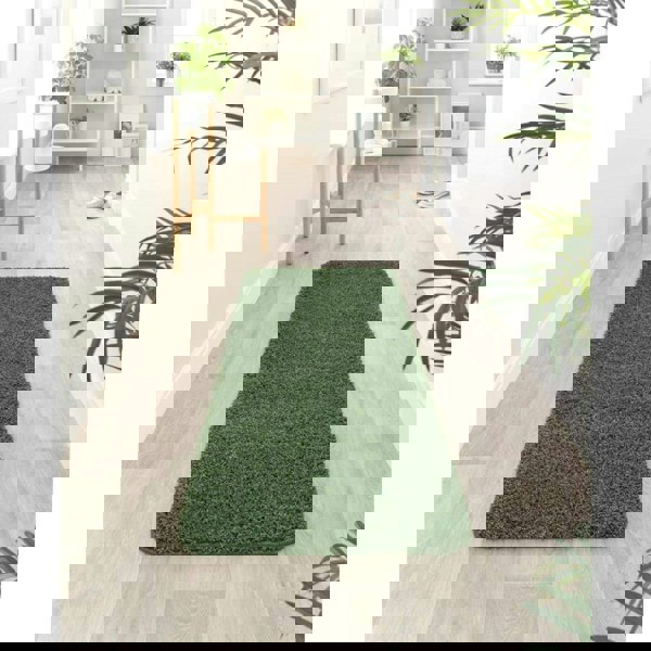 Washable Forest Green Shaggy Rug | British-Made | The Rugs