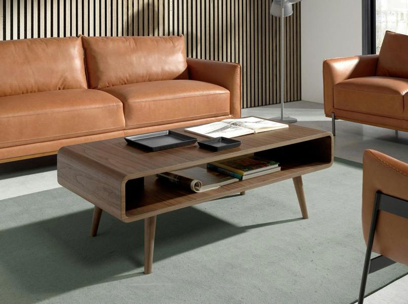 Angel Cerdá Rectangular Walnut Coffee Table 2021