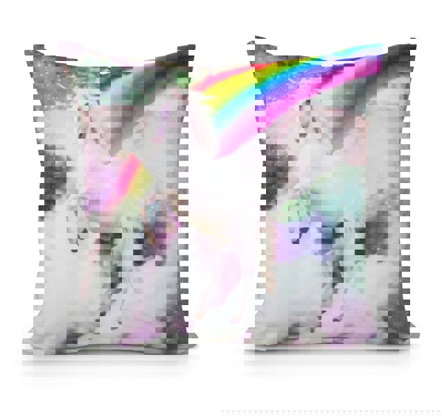 Velosso Colourful Unicorn Printed Cushion - 43cm x 43cm