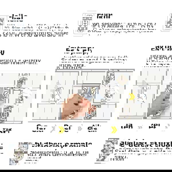 WT1502 - Limestone Spanish Tiles Wall Stickers - 15 cm x 15 cm - 24 pcs.