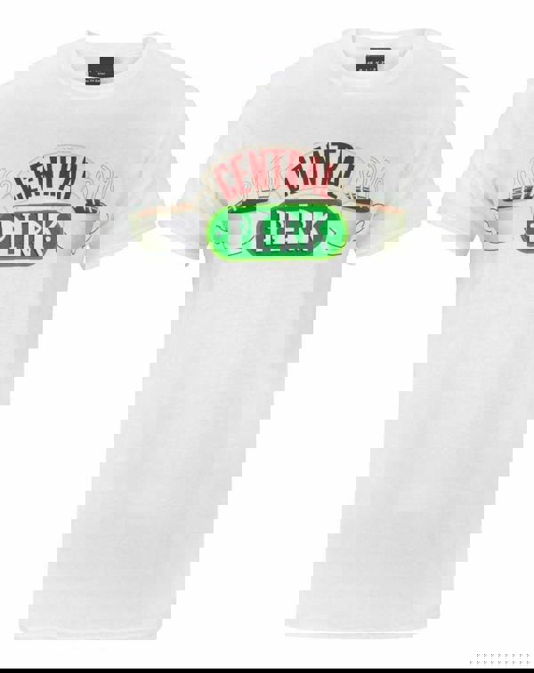 Friends Mens White Central Perk Logo Short Sleeved T-Shirt