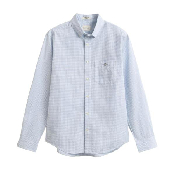 Gant Mens Fitted Shirt - Light Blue - 
