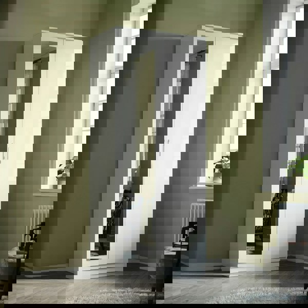 Comfy Living High Gloss Bedroom Furniture 3 Piece Trio Set Wardrobe Chest Bedside