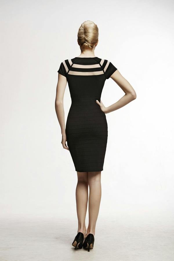 Rumour London Catherine bodycon dress with cut-out detail in black