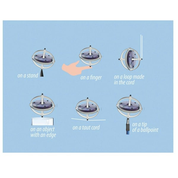 Navir UFO Lighting Gyroscope - Silver