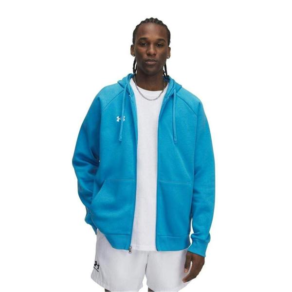 Under Armour Mens Rival Fleece Full Zip Hoodie - Blue - 
