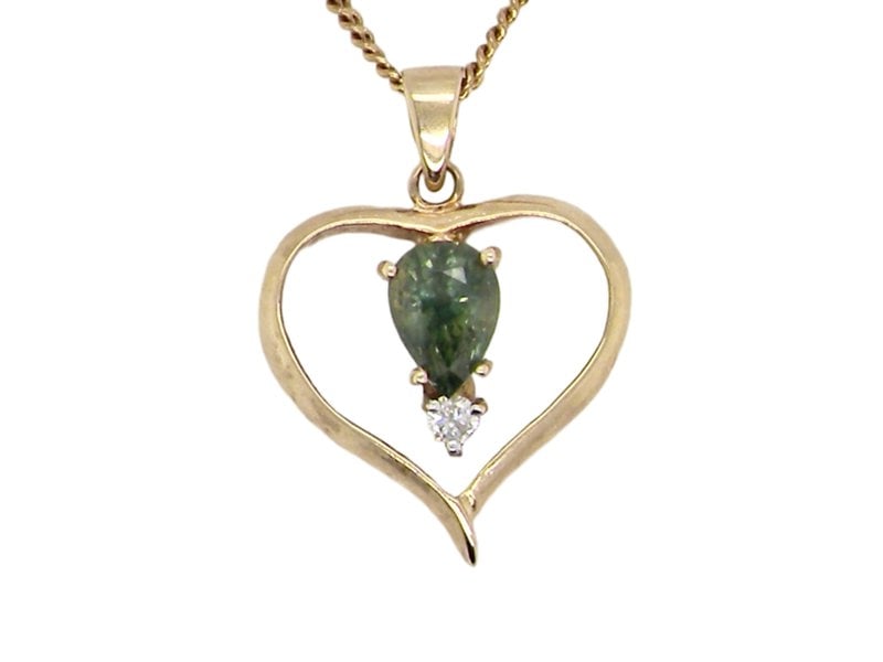  tourmaline and diamond pendant