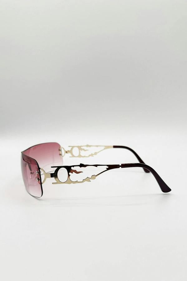 Flat Top Racer Rimless In Red - svnx