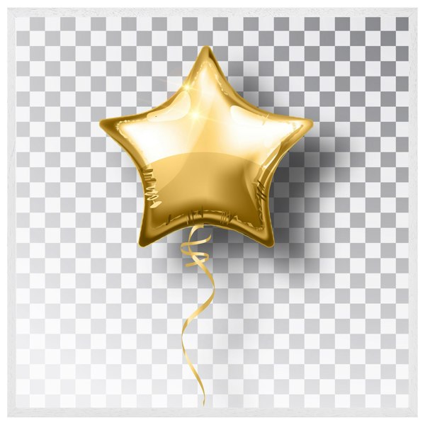 Benjamin Tate Design Golden star balloon (Picture Frame)