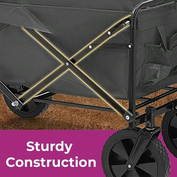 Neo Foldable Collapsible Garden Festival Cart - Grey