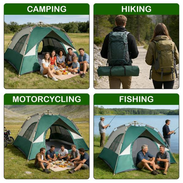 Leaper 4-6 Person Family Multicoloured Camping Tent