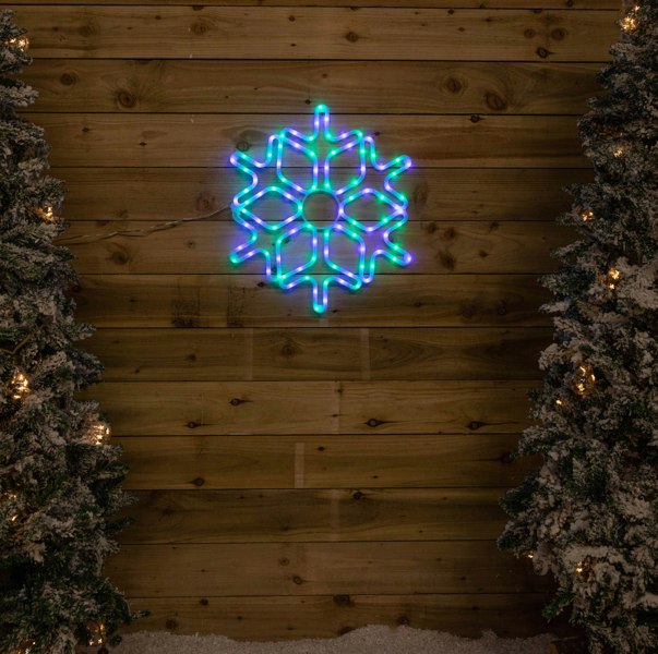 Samuel Alexander 57cm RGB Digital Light up Christmas Snowflake with Remote Control & Timer Function