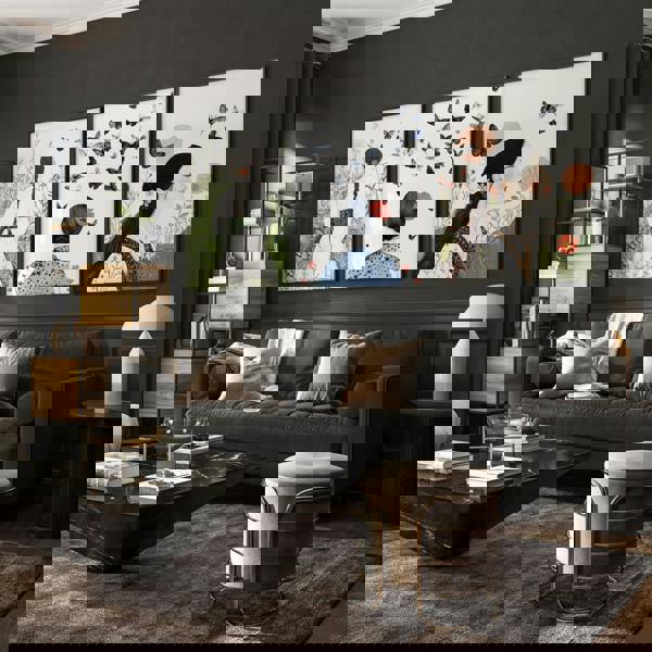 Canvas Pictures For Living Room | Set of 3 Boho Women Wall art Prints