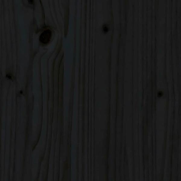 Berkfield Bed Headboard Black 95.5x4x100 cm Solid Wood Pine