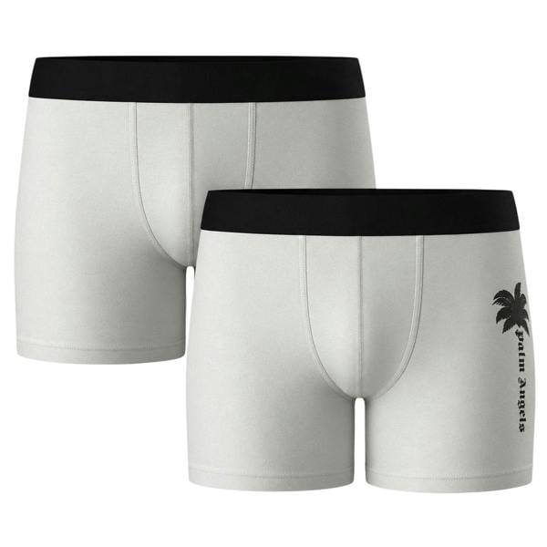 Palm Angels Two-Pack Palm Logo White Boxer Shorts