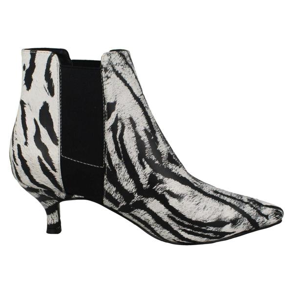 Spot On Ladies Spot On Animal Print Ankle Boots F51118