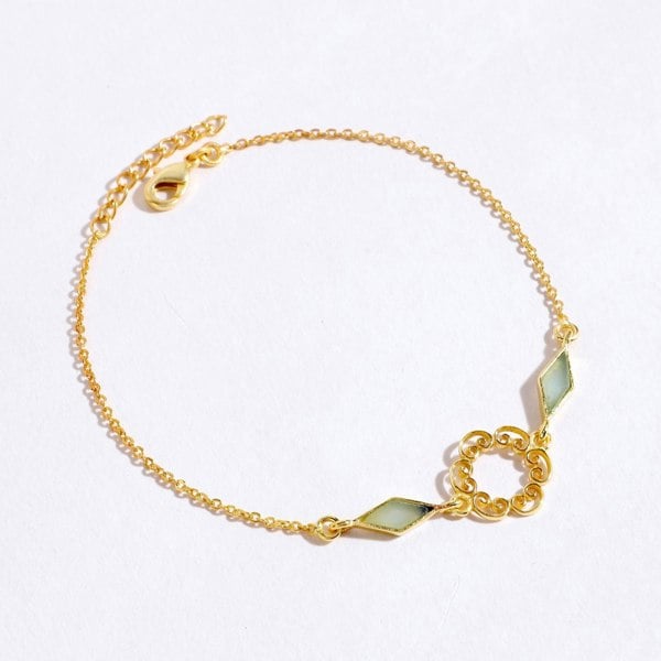 Lila Rasa Filigree Opal Chalcedony Bracelet