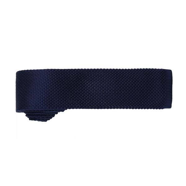 Premier Mens Slim Textured Knit Effect Tie (Pack of 2) - Navy