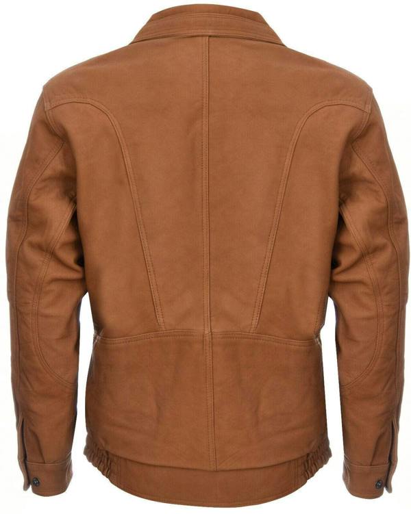 Infinity Leather Mens Leather Bluson Tailored Bomber Jacket