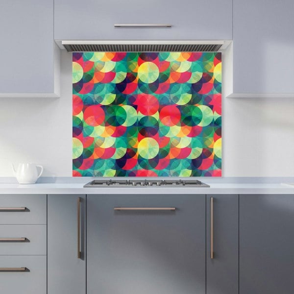Warren Reed - Designer Colourful Grunge Circle Pattern Kitchen Splashback
