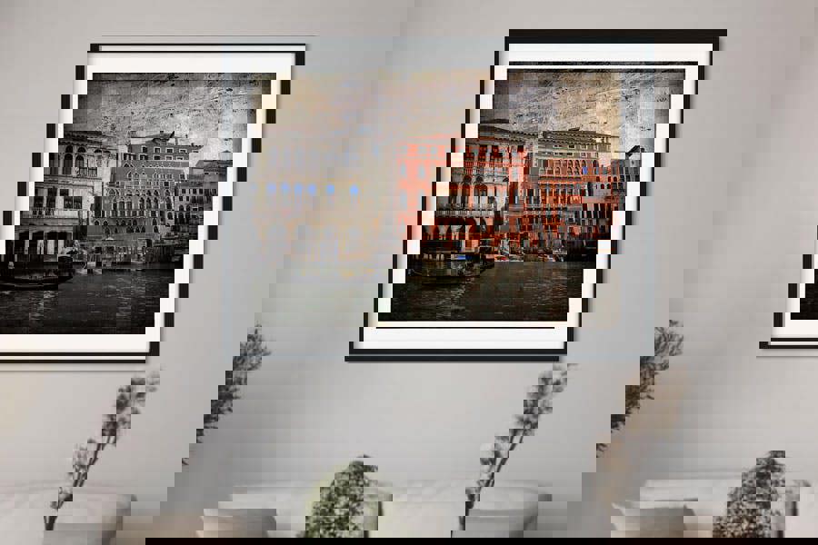 artisitc wall print of venice in italy