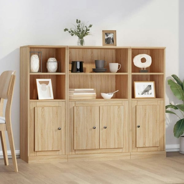 Berkfield Highboards 3 pcs Sonoma Oak Engineered Wood