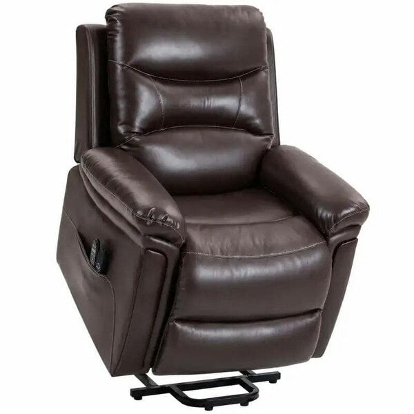 Riser Recliner Chair with Massage and Heat, Electric Lift Recliner Armchair for Elderly with Spring Cushion, Brown