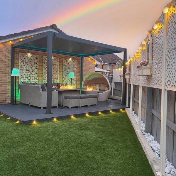 Ocean Designs Tivoli 4m x 3.6m Grey Frame Free Standing Pergola
