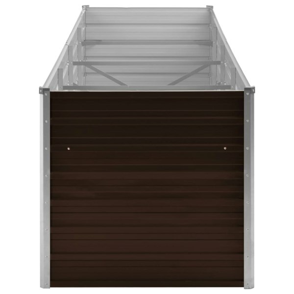 Berkfield Garden Raised Bed Brown 320x80x77 cm Galvanised Steel