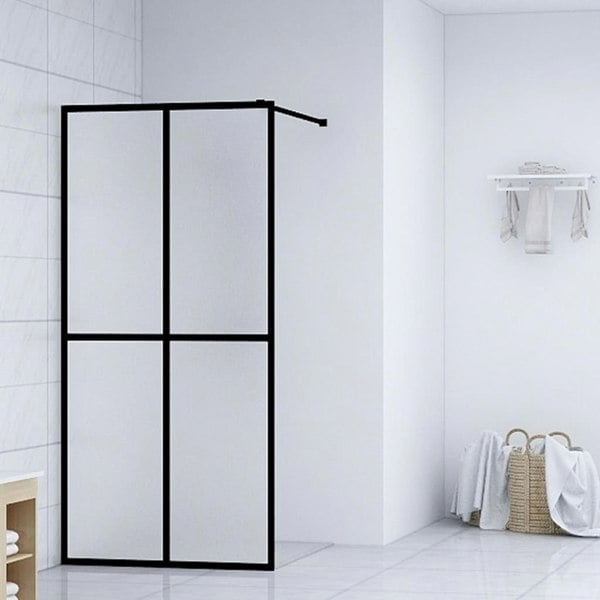 Berkfield Walk-in Shower Screen Frosted Tempered Glass 100x195 cm