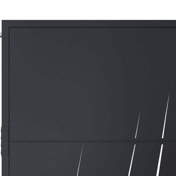 Berkfield Garden Gate Anthracite 105x155 cm Steel Grass Design