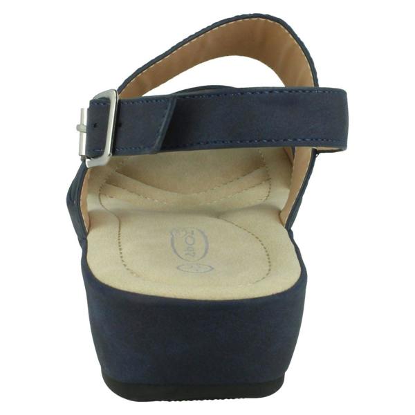 Spot On Ladies Spot On Low Wedge Mules F00287