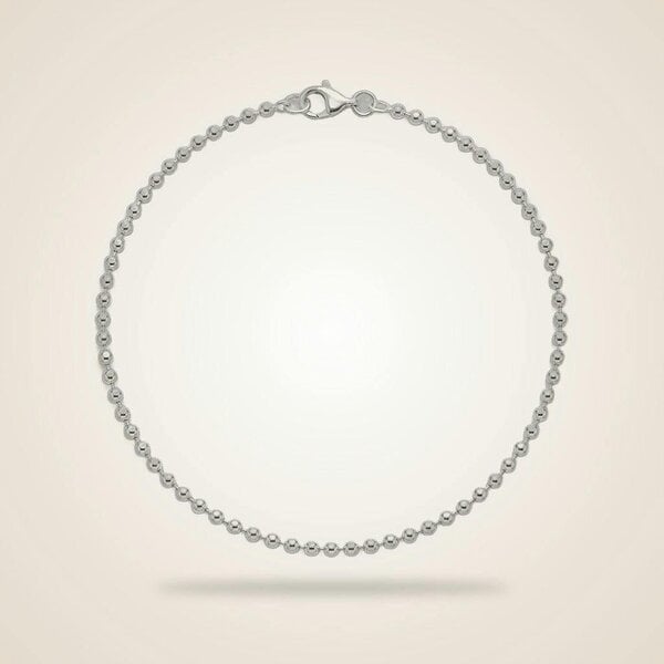 The Colourful Aura 925 Silver Silver Ball Slim Thin Payal Anklet