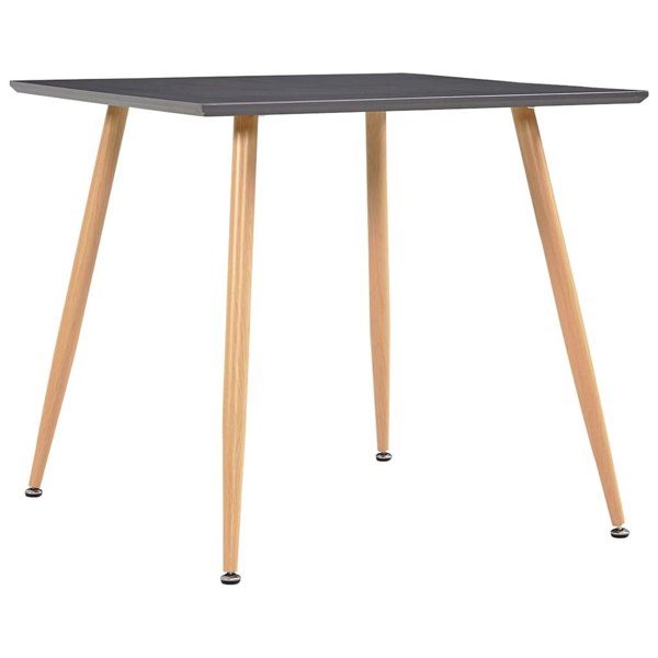 Berkfield Dining Table Grey and Oak 80.5x80.5x73 cm MDF