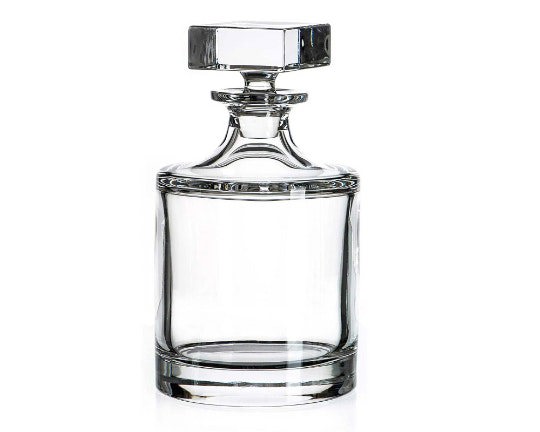 plain round whiskey decanter