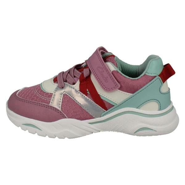 Clarks Kids Clarks Casual Colourblock Trainers Feather Pace