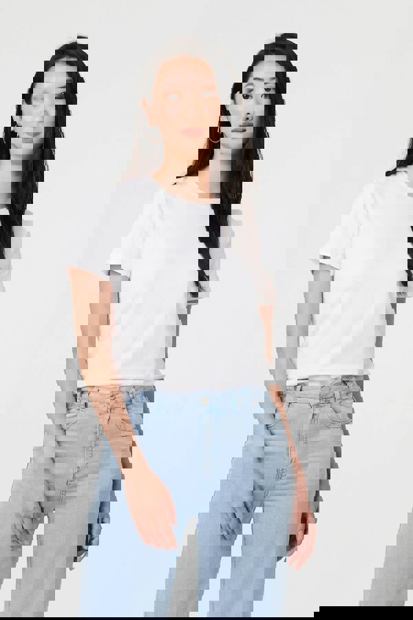 Blue | High Waist Relaxed Wide Leg Jeans
