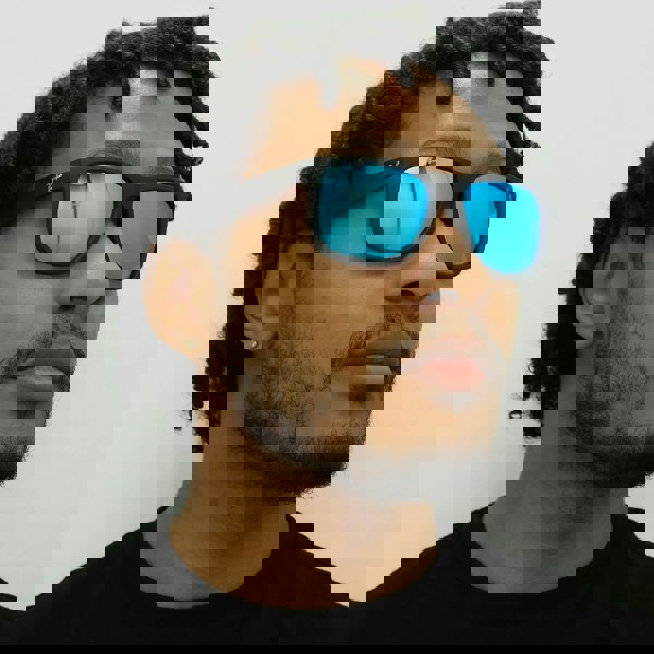 Ray-Ban Sunglasses Justin 4165 622/55 Rubber Black Blue Mirror