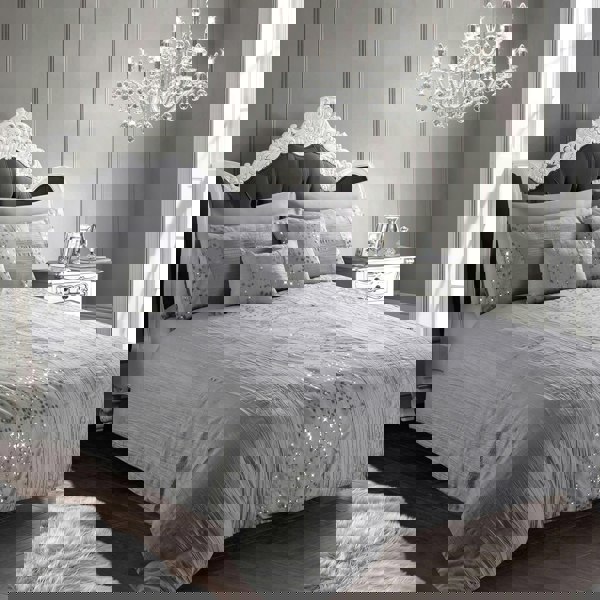 Intimates Amara Crinkle Pleated Sequin Duvet Cover & Pillowcase Set