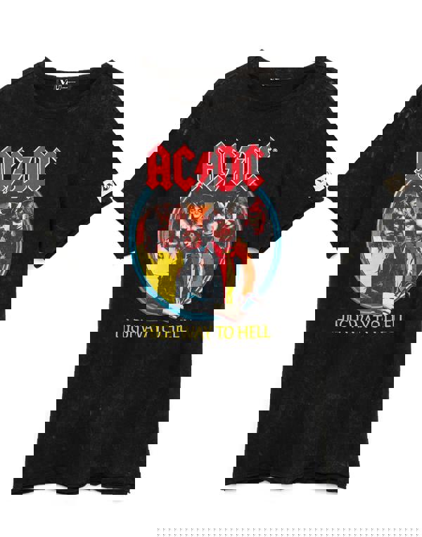 AC/DC Mens Black Band Members Short Sleeved T-Shirt