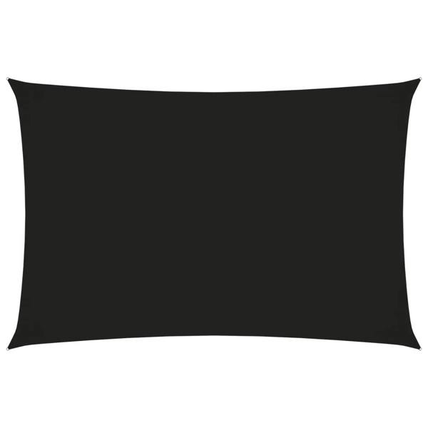 Berkfield Sunshade Sail Oxford Fabric Rectangular 2x4 m Black