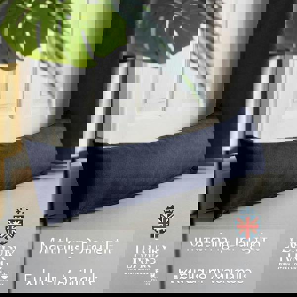 Luxury Living Velvet Chenille Thermal Fleece Lined Single Eyelet Door Curtain