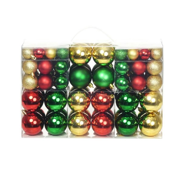 Berkfield Christmas Balls 100 pcs Red/Gold/Green