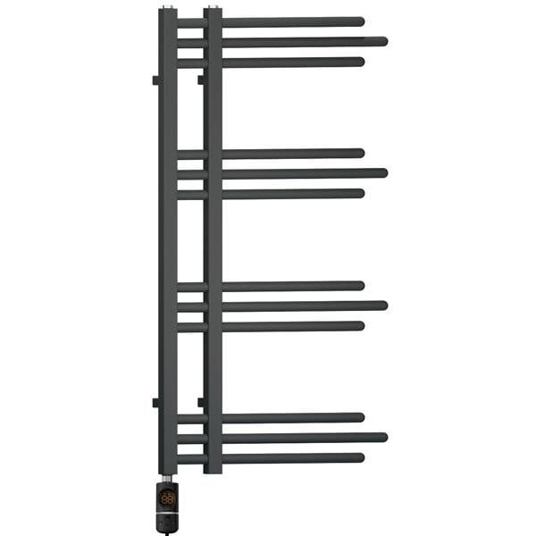 MYHOMEWARE Black 500 x 900mm Electric Bathroom Designer Towel Rail Radiator Heater - Thermostatic AF Pre-Filled Model Sydney